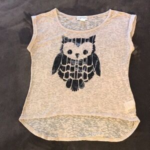 Owl T Shirt Size M 7/9 by Rocker Girl